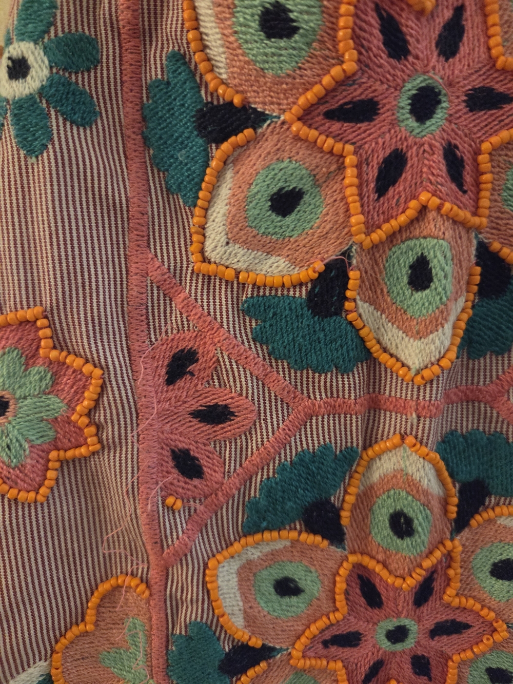 Anthropologie Pink Cottom Beaded Embroidered Applique Shift Mini Dress - Picture 3 of 10